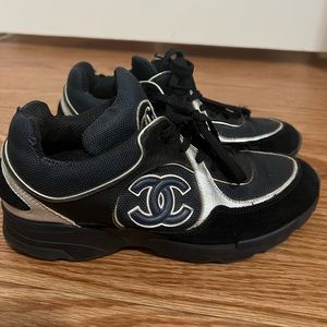 Chanel navy sneakers 36